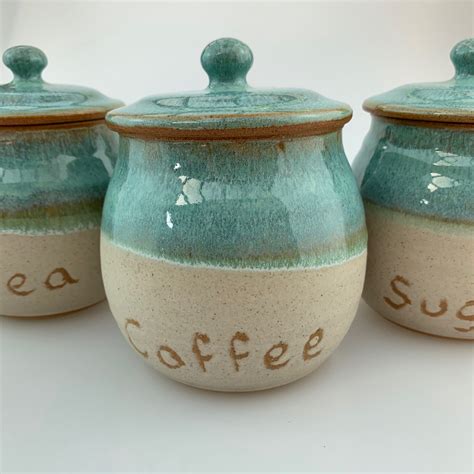 Tea Coffee Sugar Jars | Canterbury Pottery