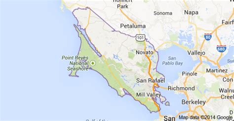 Marin County Map With Cities