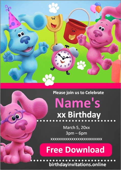 Blue’s Clues Invitations – Birthday Invitations