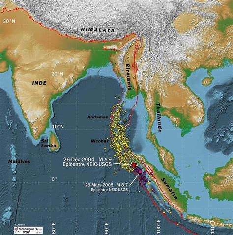 Map of Indian Ocean Earthquakes