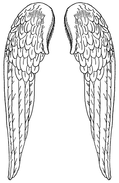 Printable Cut Out Angel Wings Template