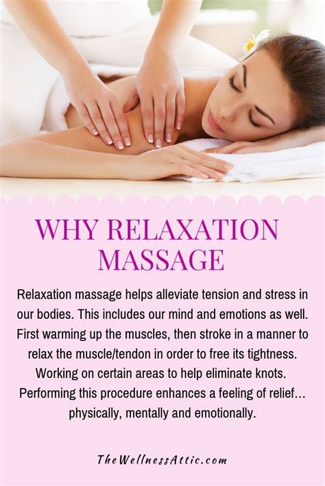 Relaxation massage helps alleviate tension and stress in our bodies ...