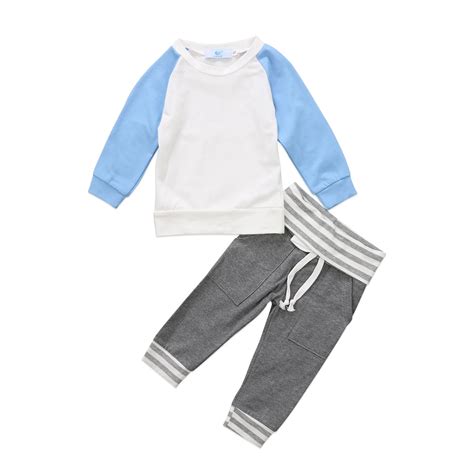 2Pcs/set Newborn Boys Clothes Kids Baby Boy Pullover Tops +Trousers 2017 Autumn&Winter Casual ...