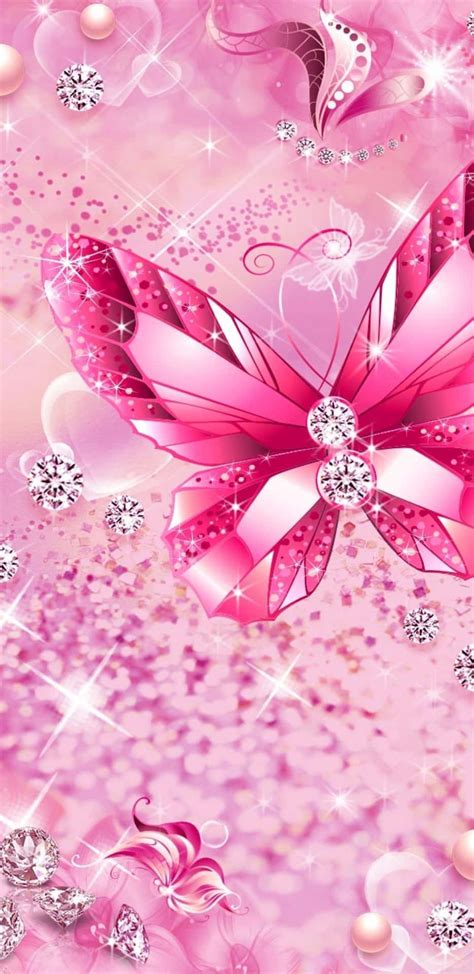 Free Pink Glitter Butterfly Wallpaper Downloads, [100+] Pink Glitter Butterfly Wallpapers for ...