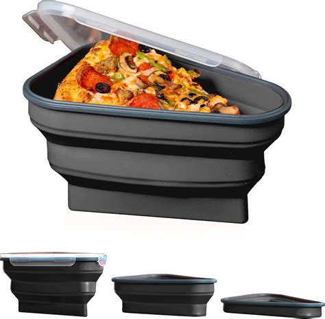 Amazon.com: Pizza Storage Container, Reusable Pizza Storage Container with 5 Microwavable ...