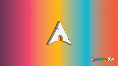 Wallpaper : SpectrumOS, Arch Linux, minimalism, simple background, logo, colorful 3840x2160 ...