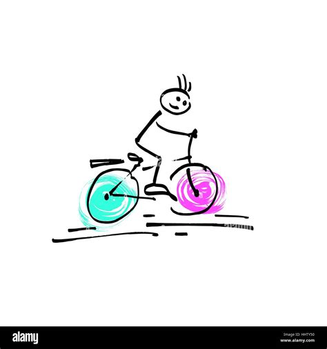 Stick Figure Bicycle