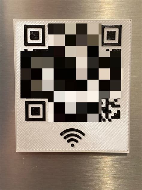 WiFI QR Code Sign - Embedded Magnet Version by radiojack | Download free STL model | Printables.com