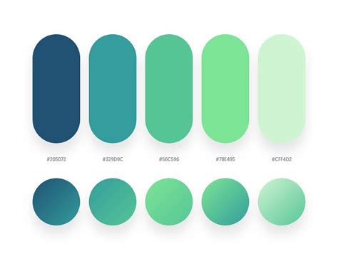 Green color schemes & gradient palettes | Flat color palette, Pantone ...