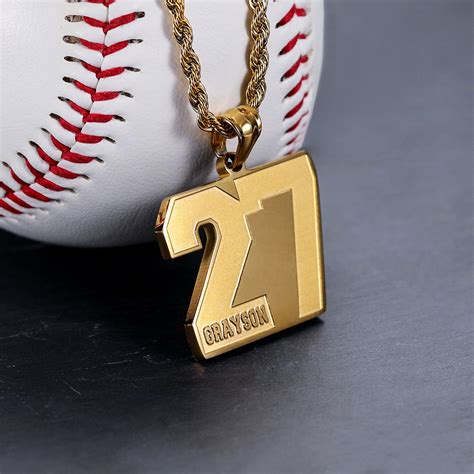 Personalized Sports Number Necklace Stainless Steel