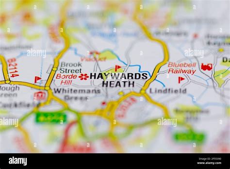 Haywards Heath Shown on a Geography map or road map Stock Photo - Alamy