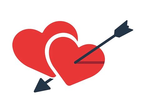 Premium Vector | Arrow on heart icon vector illustration