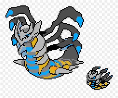 Shiny Giratina - Legendary Pokemon Pixel Art Clipart (#1500943) - PinClipart