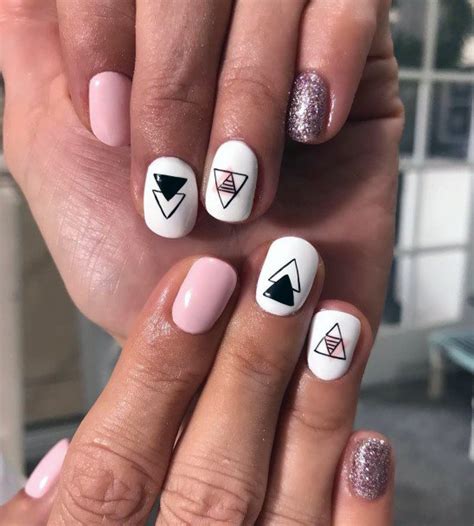 Top 70 Best Triangle Nail Designs For Women - Geometric Ideas