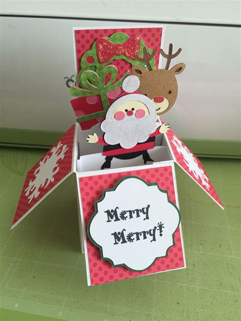 Simply Charmed and Create a Critter Christmas Cricut box card | Diy ...