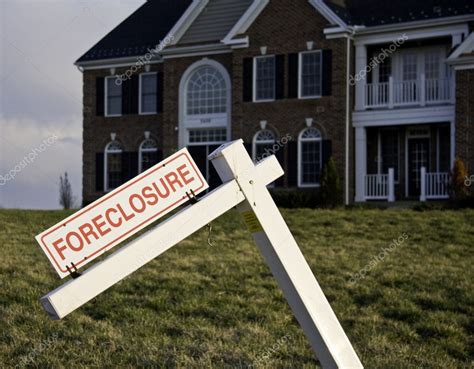 Foreclosure Sign by house — Stock Photo © steveheap #1175683