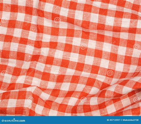 Tablecloth Red And White Checkered Wavy Texture Background Stock Photo - Image: 45712597