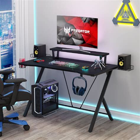 Gaming Desk with Monitor Stand Ergonomic PC Gaming Table | Etsy