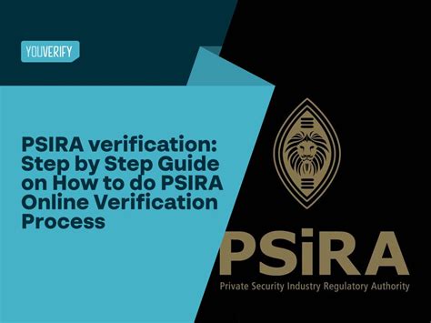 PSIRA Verification: Step by Step guide on How to do PSIRA Online ...