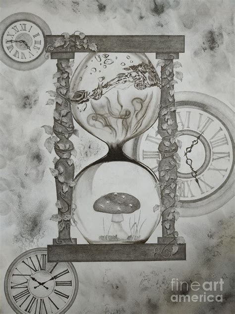 Surreal time Drawing by Anica Zlatunic - Pixels