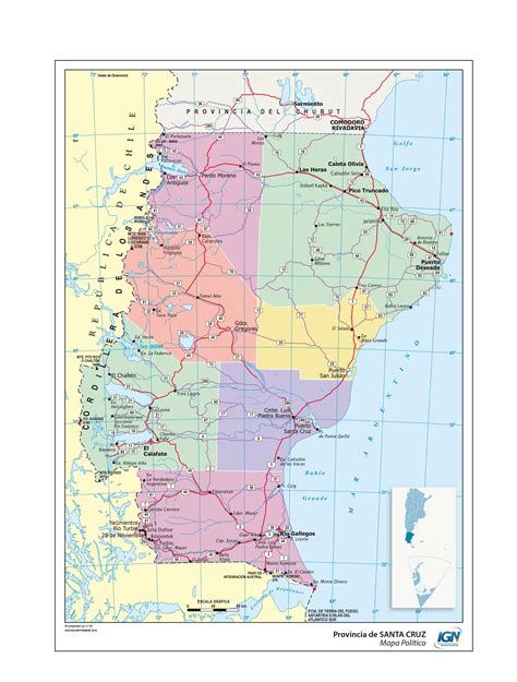 Mapa político de Santa Cruz - Instituto Geográfico Nacional de la ...