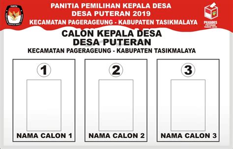 Download Contoh Surat Suara Pilkades 2019 Format CDR - KARYAKU