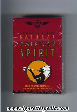 Natural American Spirit Organic Blend (Regular) KS-20-H (dark red ...