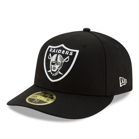 Men's Oakland Raiders New Era Black Omaha Low Profile 59FIFTY Structured Hat