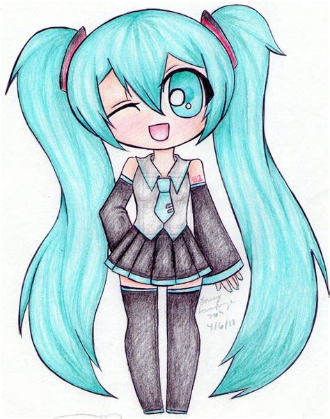 I drew Miku~~~~~~~~~ ^^ | Chibi drawings, Hatsune miku, Animated drawings