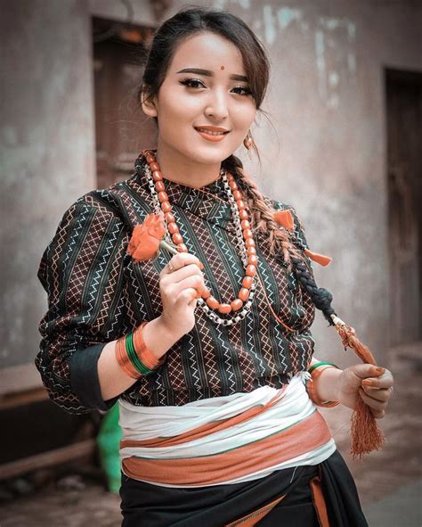 Thimi, Nepal. Pretty Nepal girl in traditional costume. #NationalCostumes #NationalAttire # ...