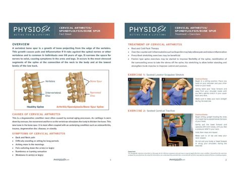 Bone Spur Printable Exercises [PDF] - Physio Ed.