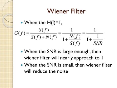 PPT - The Application and Evolution of Wiener Filter PowerPoint Presentation - ID:2417147