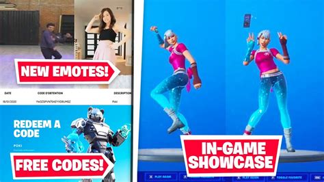 *NEW* Pokimane & Jordan Fisher Emotes! *Free Emote Codes* (Full In-Game Showcases) - YouTube