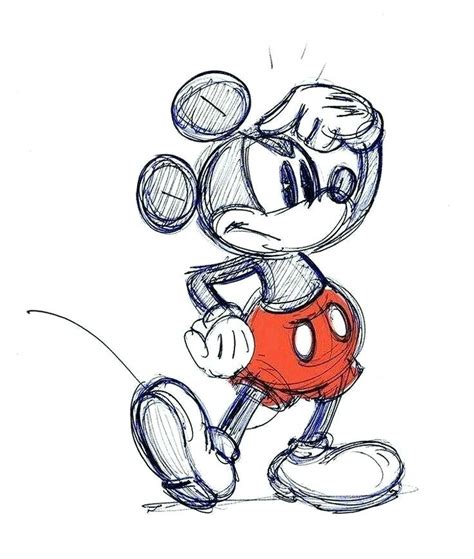 Mickey Mouse Line Drawing | Free download on ClipArtMag