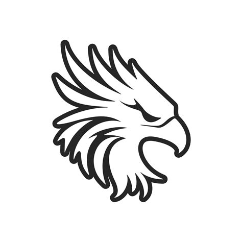 A black and white eagle logo in vector format. 21395893 Vector Art at ...