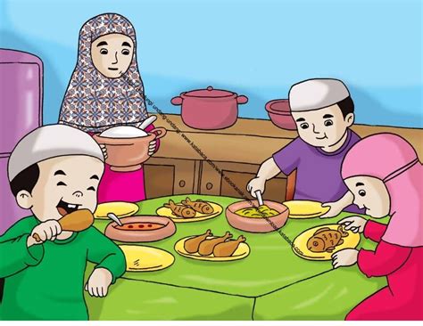 Detail Gambar Animasi Makan Bersama Keluarga Koleksi Nomer 4