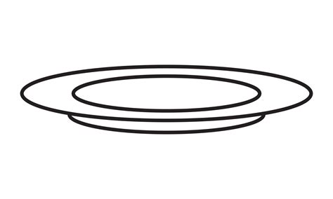 Dinner plate or dishware line art icon for apps or websites 10503804 Vector Art at Vecteezy