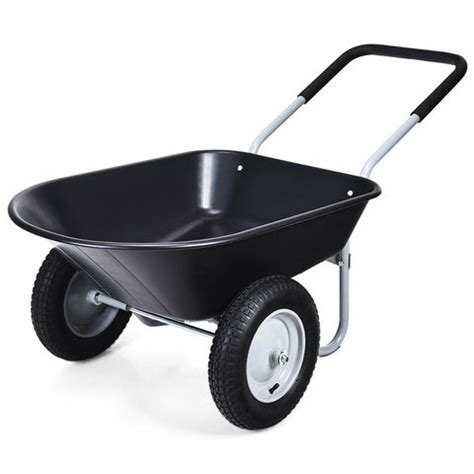 Heavy Duty Two Wheel Steel Garden Wheelbarrow– Zincera