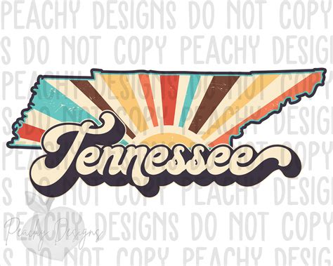 Retro Tennessee Png Tennessee State TN Clipart Sublimation | Etsy