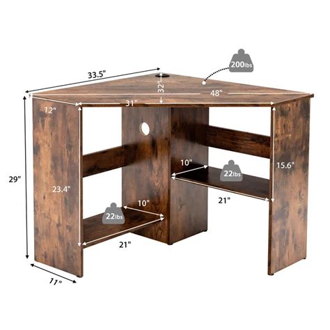 Computer Table: Corner Computer Desk With Storage – GKW Retail