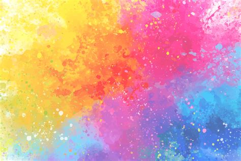 Colorful Rainbow Watercolor Splash Background Frame With Copy Space 4837187 Vector Art At ...