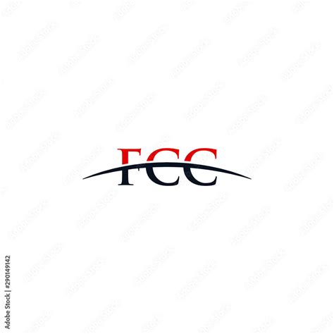 Initial letter FCC, overlapping movement swoosh horizon logo design ...