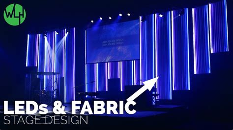 RGBW LED Tape & Fabric Church Stage Design Idea - eventtechniker.de