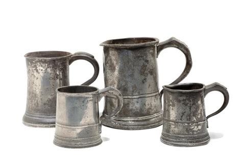 1820 Pewter Mugs Set - Pewter - Metalware