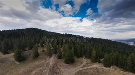 Aerial View of Gura Humorului Stock Photo - Image of plain, ridge ...