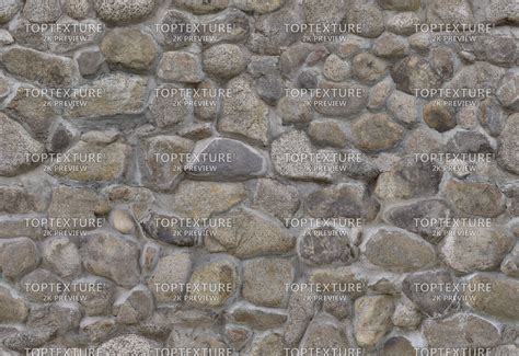 Old Varisized Cobblestone Wall - Top Texture