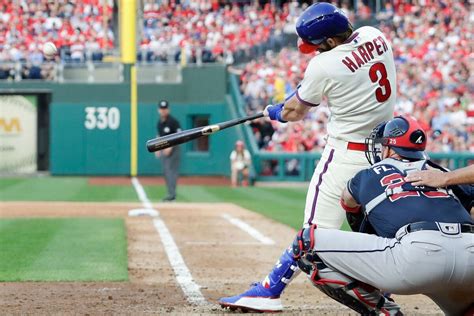 Bryce Harper crushes first home run for Phillies in victory over Braves