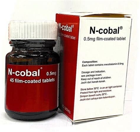 N-Cobal 45 Tablets 0.5mg Mecobalamin For Numbness, Nerve Pain,B12 Deficiency DHL | eBay