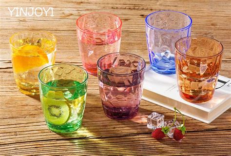 300ml Plastic Tumblers Drinking Glasses Set Kids Plastic Cups Children’s Water Juice Glassware ...