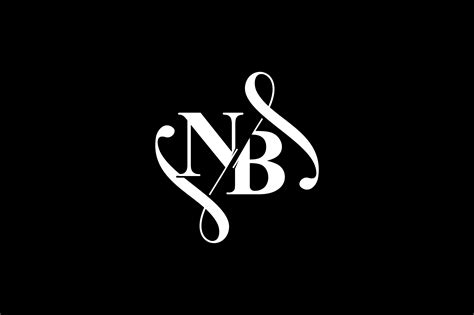 NB Monogram logo Design V6 By Vectorseller | TheHungryJPEG